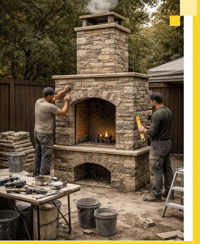 Проектирование и установка уличных каминов в Стрежевом