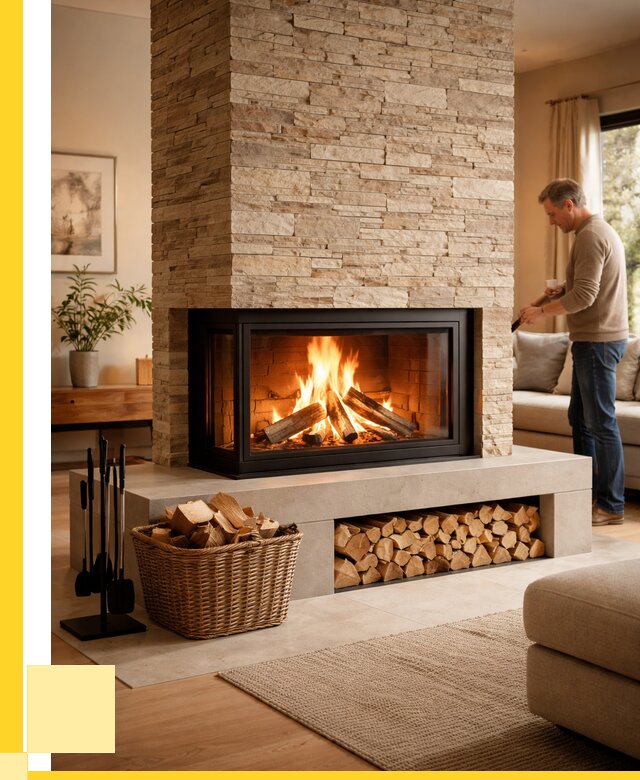 Дровяной камин под ключ в Стрежевом от 203900 р. | ЭриданСтж