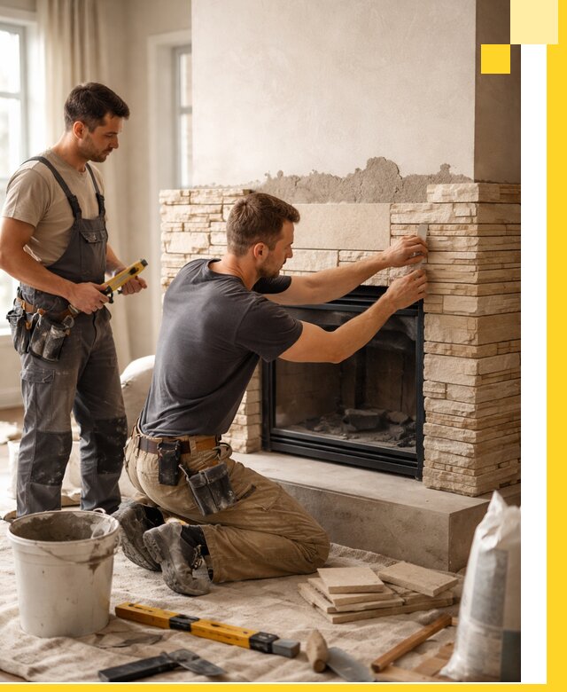 Установка и монтаж каминов для загородного дома в Стрежевом