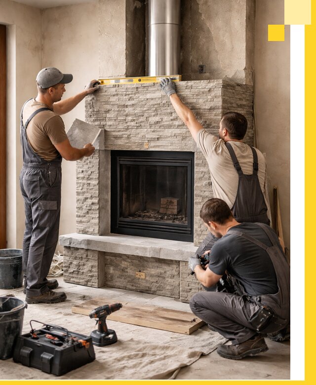 Профессиональный монтаж каминов под ключ в Стрежевом для дома