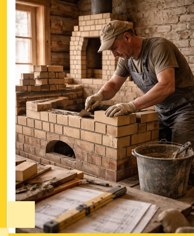 Кладка печей из кирпича в Стрежевом цены от 30585 р. - ЭриданСтж