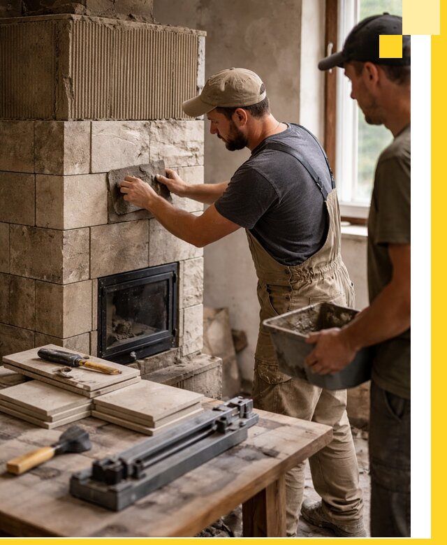 Профессиональная облицовка печей в Стрежевом: керамика и камень