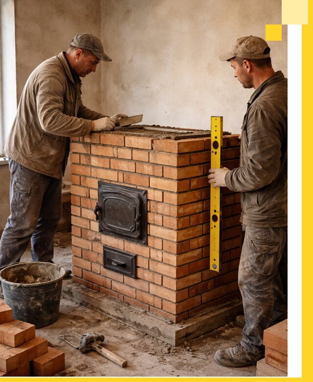 Отопительные печи под ключ в Стрежевом, установка и сборка