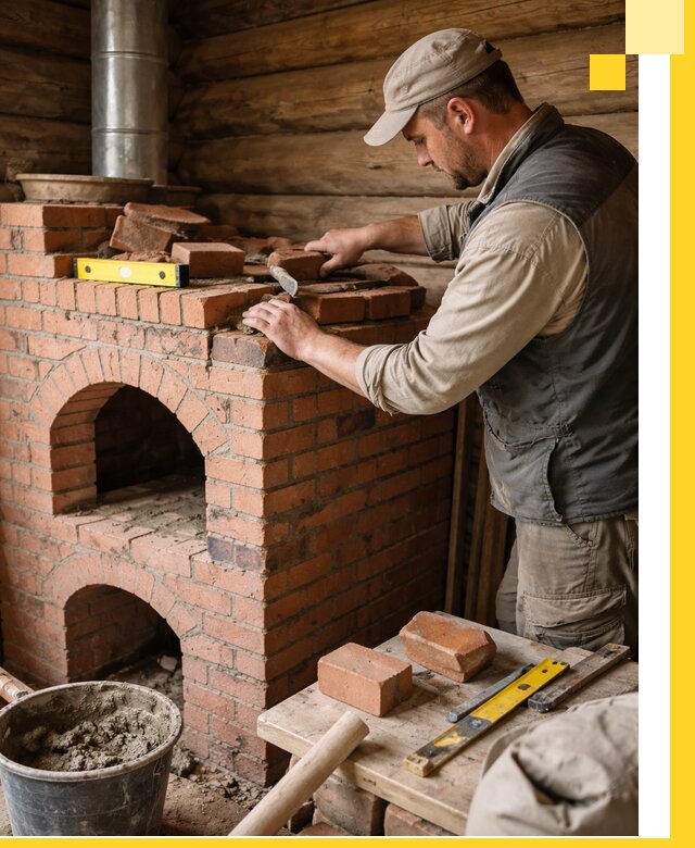 Изготовление и установка русских печей в Стрежевом под ключ