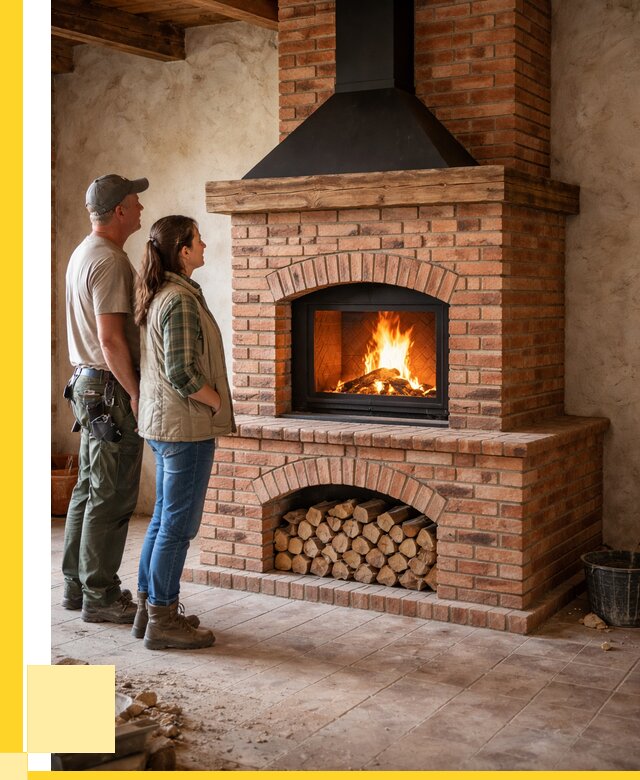 Печи камины из кирпича в Стрежевом от 122340 р. | ЭриданСтж