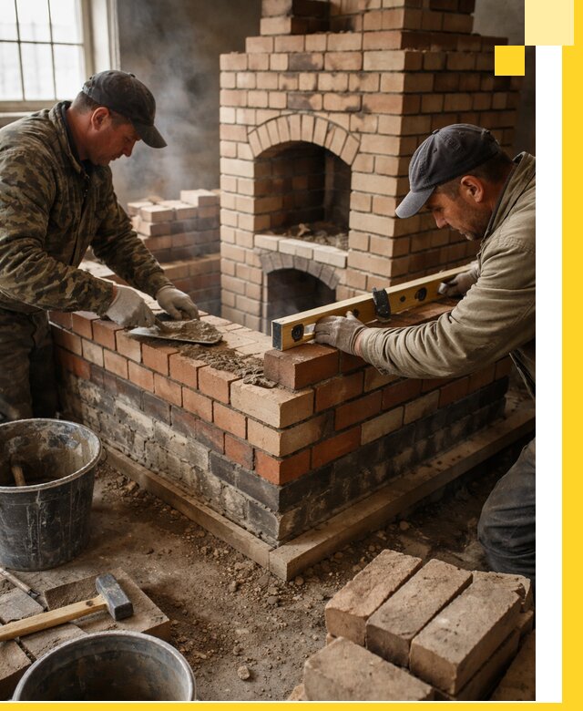 Изготовление и монтаж печей и каминов из кирпича в Стрежевом