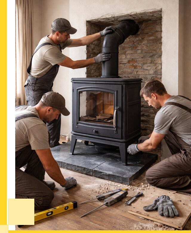 Монтаж печи камина в частном доме в Стрежевом от 25488 р. | ЭриданСтж