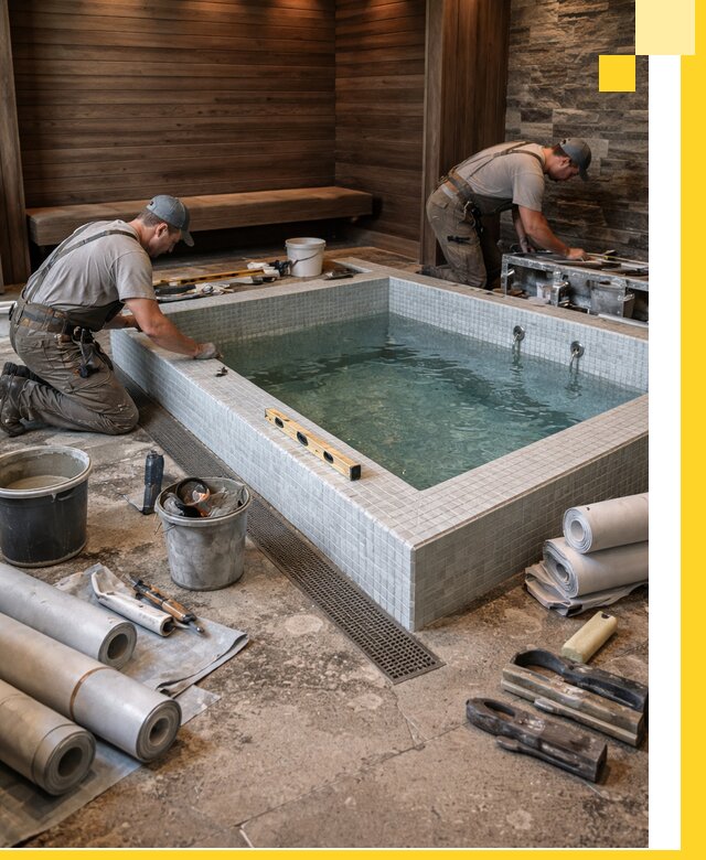 Установка и строительство бассейнов для сауны в Стрежевом