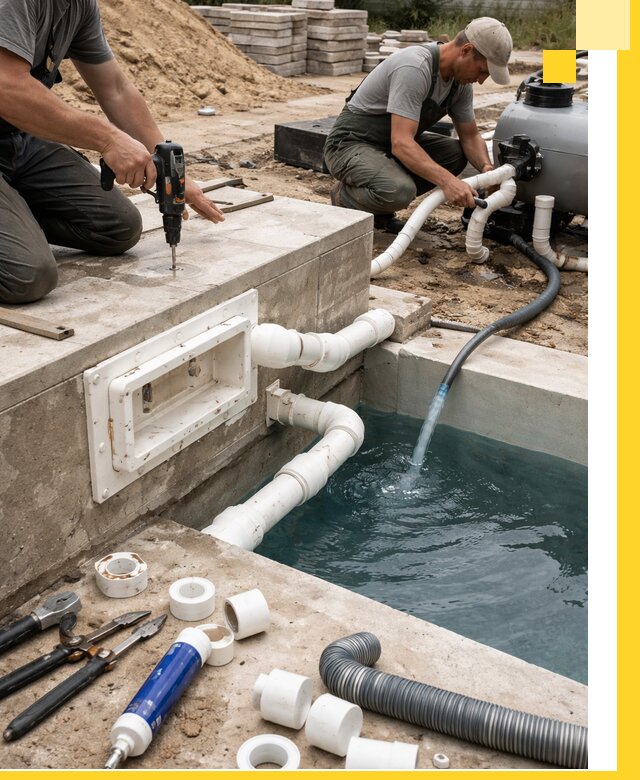 Строительство скиммерных бассейнов под ключ в Стрежевом