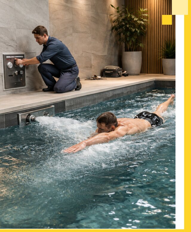 Проектирование и монтаж бассейнов с противотоком в Стрежевом