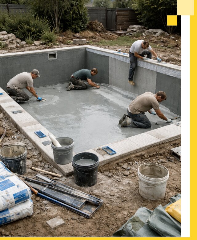 Изготовление и монтаж чаши бассейна под ключ в Стрежевом