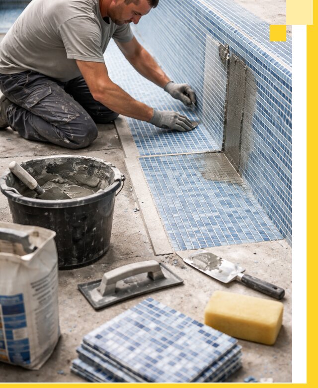 Укладка и ремонт мозаики для бассейнов под ключ в Стрежевом