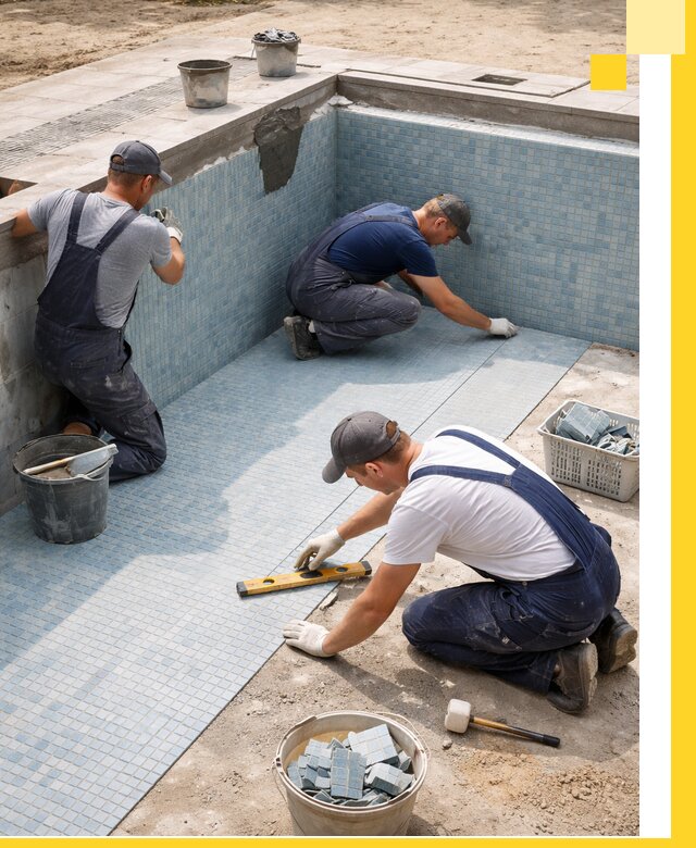 Укладка и установка плитки для бассейнов под ключ в Стрежевом