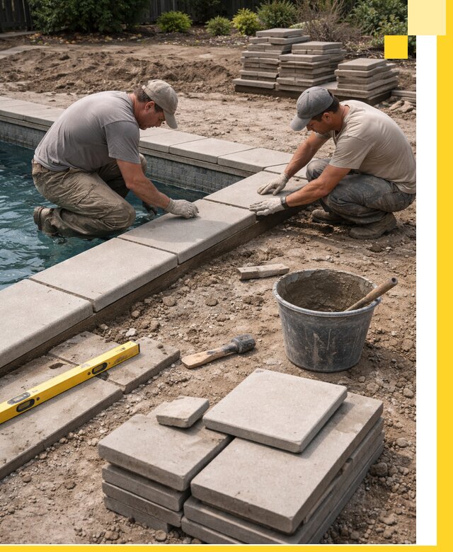 Установка и изготовление копингового камня для бассейнов в Стрежевом