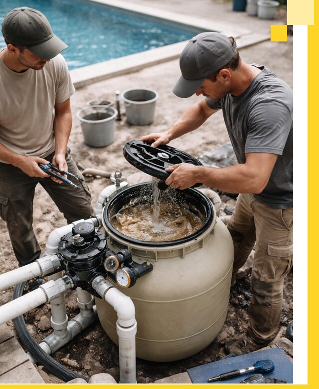 Установка и обслуживание песочных фильтров для бассейнов в Стрежевом