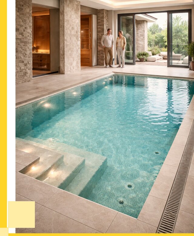 Бассейн во дворе в Стрежевом: проект, отделка от 1223400 р. | ЭриданСтж