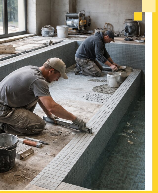 Строительство бассейна в частном доме в Стрежевом под ключ