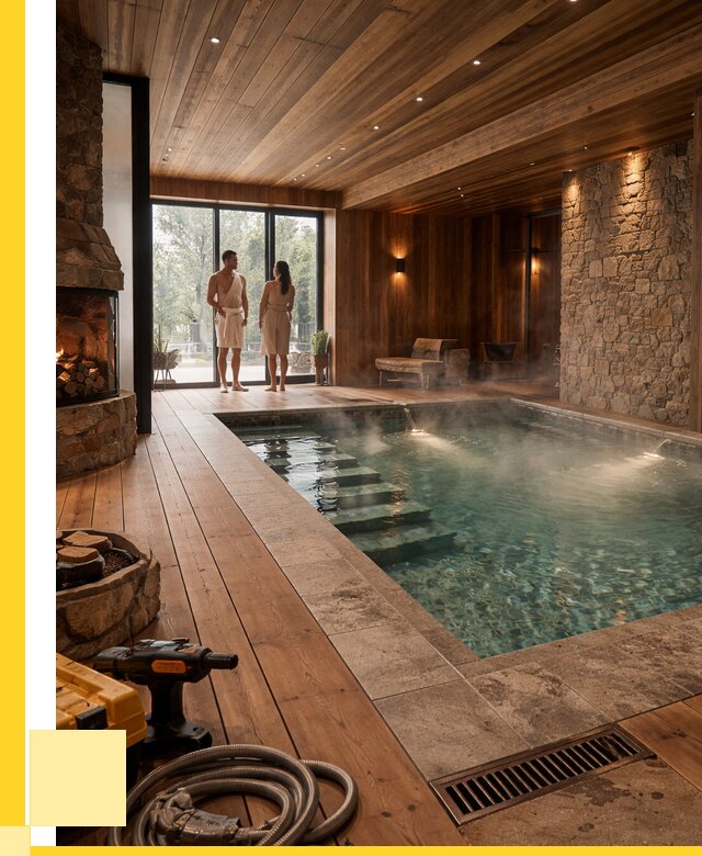 Проекты бань с бассейном под ключ в Стрежевом от 76463 р., ЭриданСтж