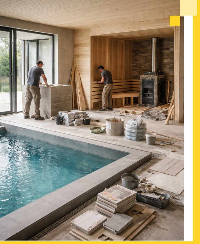 Проектирование и строительство бань с бассейном в Стрежевом