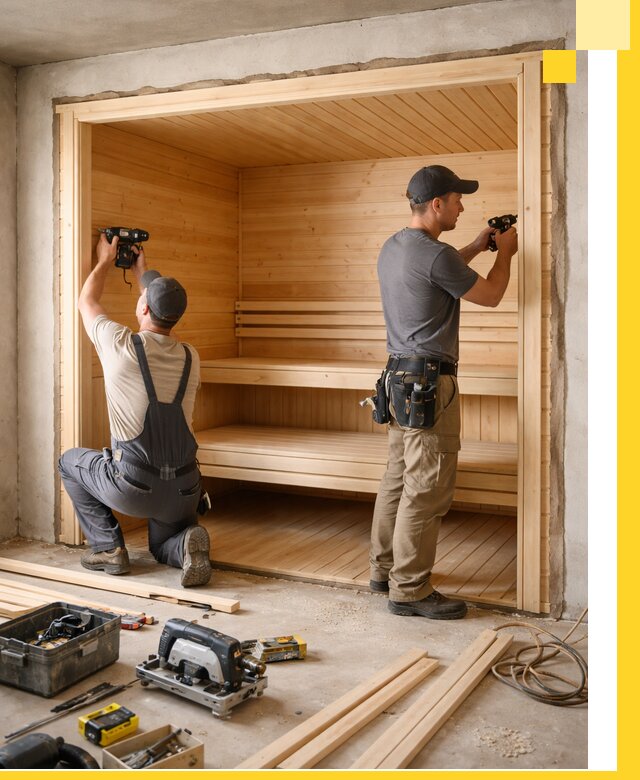 Монтаж саун под ключ в Стрежевом — проектирование и установка