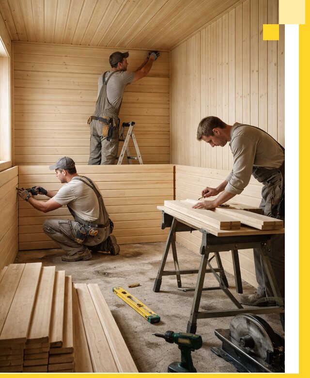 Обшивка саун в Стрежевом из натуральной древесины под ключ