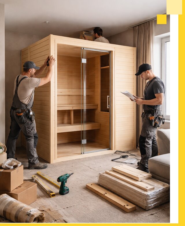 Установка и благоустройство саун в квартире в Стрежевом