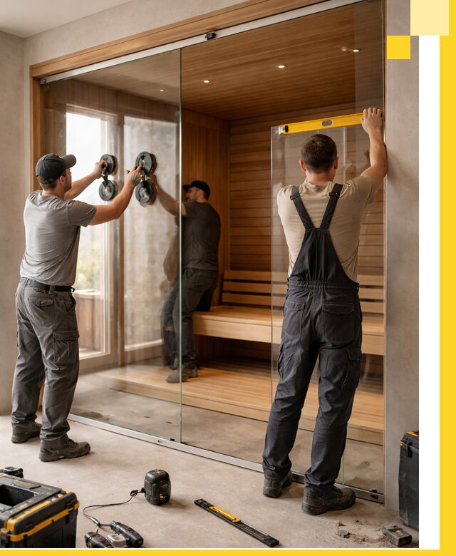 Производство и монтаж стеклянных саун под ключ в Стрежевом