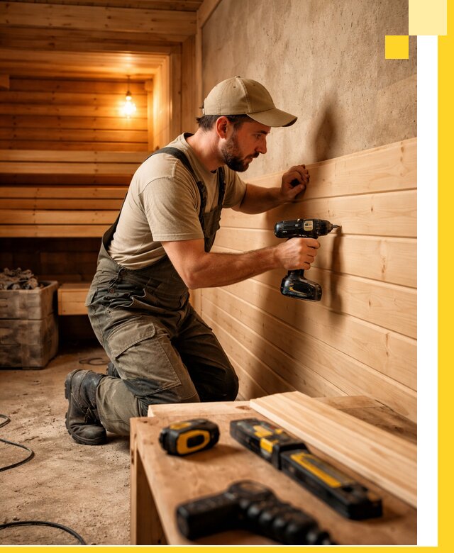 Профессиональная внутренняя отделка бани в Стрежевом под ключ