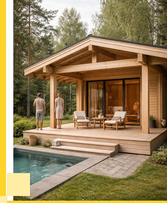 Бани с террасой под ключ в Стрежевом от 611700 р. | ЭриданСтж