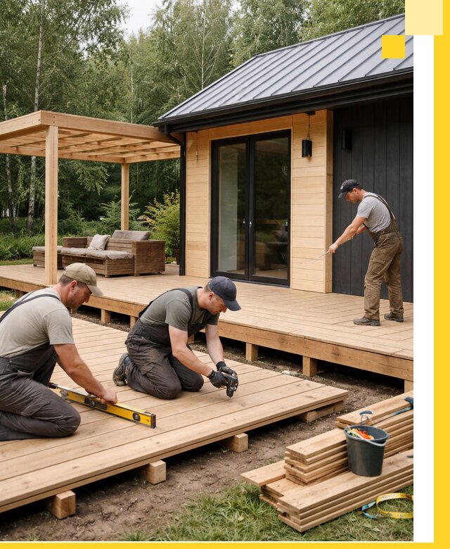 Строительство бань с террасой и бассейном под ключ в Стрежевом