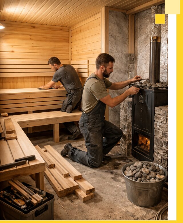 Дизайн и строительство интерьеров бань под ключ в Стрежевом