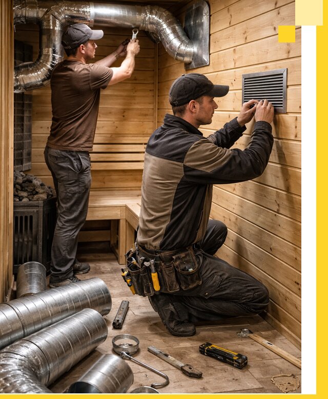 Проектирование и монтаж вентиляции бани в Стрежевом под ключ