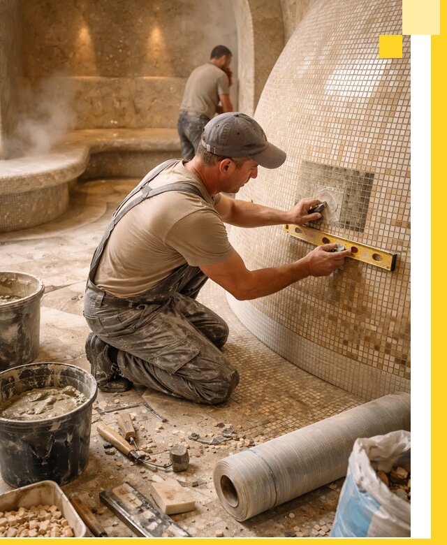 Хамам под ключ в Стрежевом: проектирование, строительство, отделка