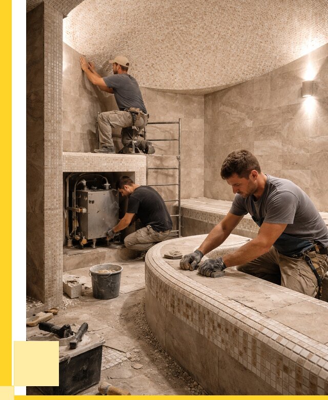 Монтаж хамамов под ключ в Стрежевом от 254875 р. ЭриданСтж