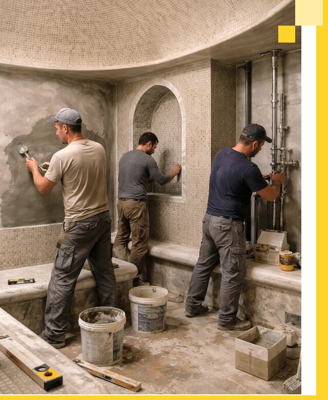 Профессиональный монтаж хамамов под ключ в Стрежевом с гарантией