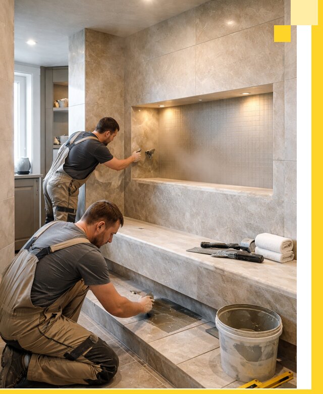 Профессиональное строительство хамама в квартире в Стрежевом