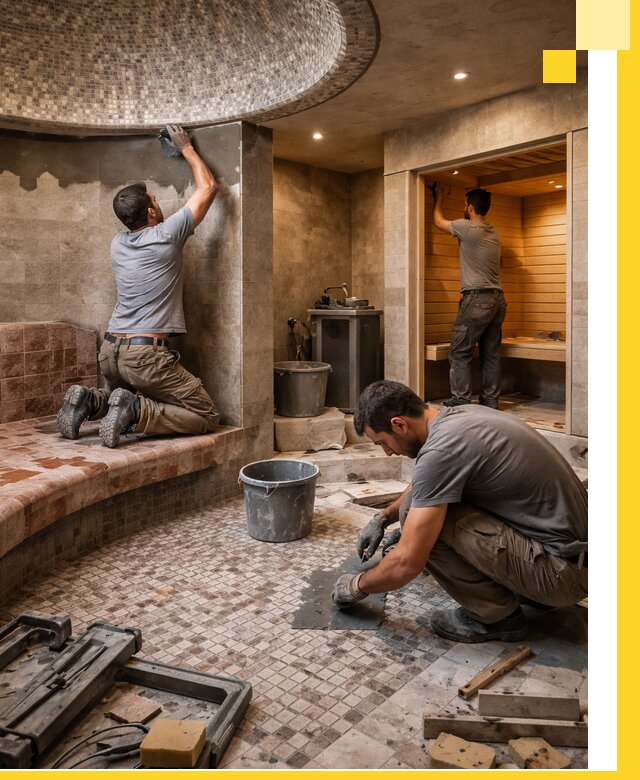 Проект и строительство хамама бани и сауны под ключ в Стрежевом