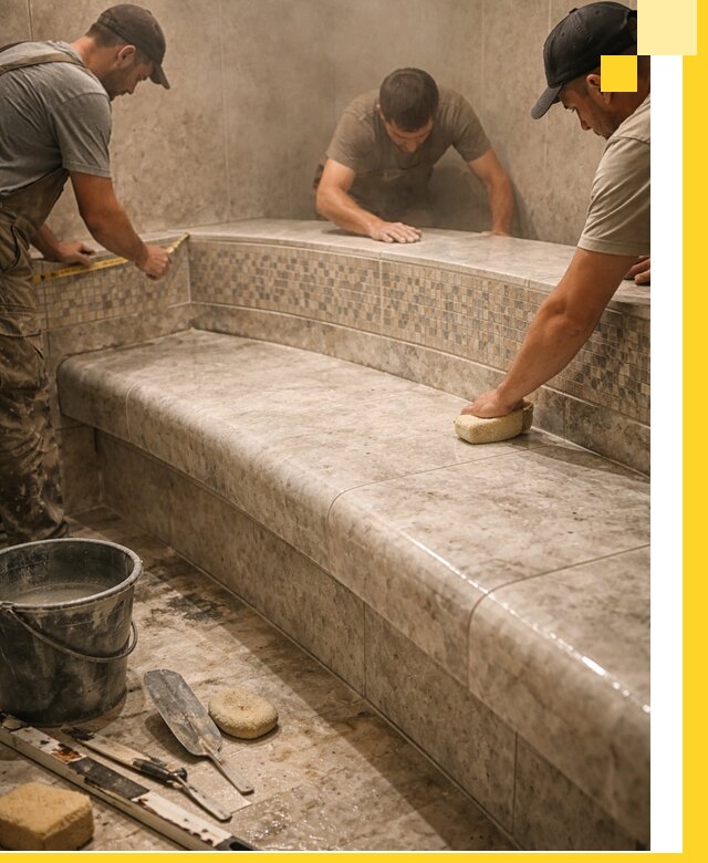 Изготовление и установка сидений для хамама в Стрежевом