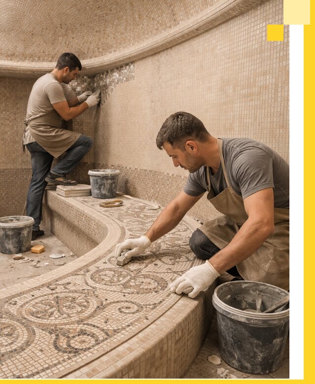 Плитка для хамама в Стрежевом, укладка, подбор и поставка